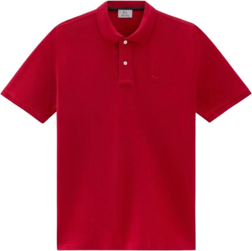 Woolrich Polyester Polo Shirt Red Heren