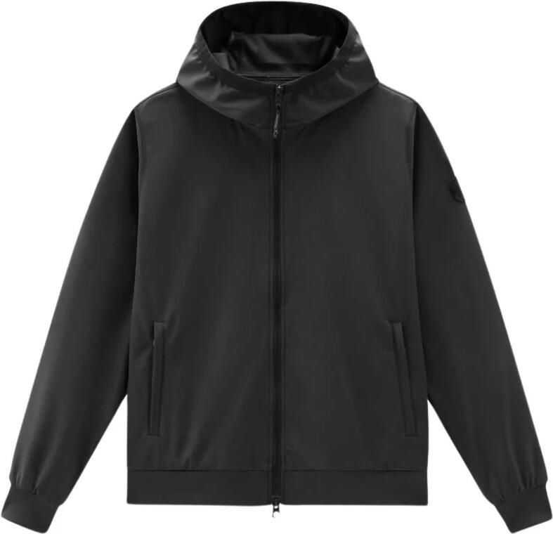 Woolrich Zwarte synthetische jas met dubbele rits Black Heren - Foto 4