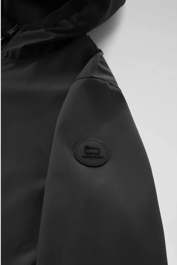Woolrich Zwarte synthetische jas met dubbele rits Black Heren - Foto 2