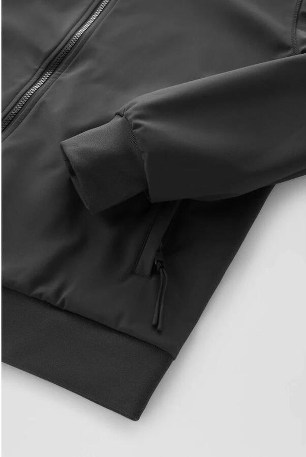 Woolrich Zwarte synthetische jas met dubbele rits Black Heren - Foto 3