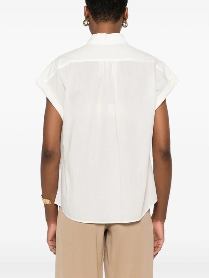 Woolrich Witte Klassieke Kraag Shirt Kapmouwen White Dames - Foto 2