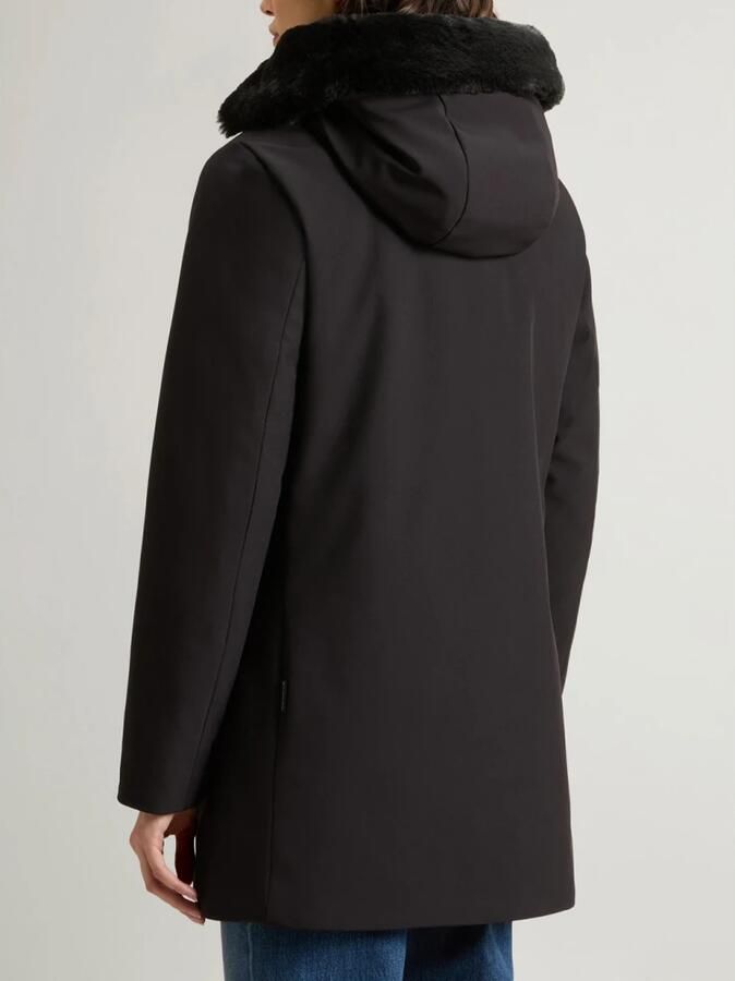 Woolrich Zwarte stretch polyester donsjack Black Dames - Foto 2