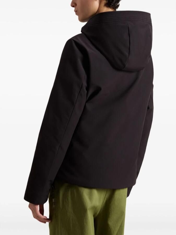 Woolrich Zwarte Softshell Hooded Winterjas Black Dames