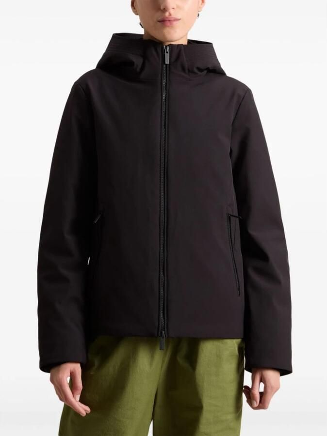 Woolrich Zwarte Softshell Hooded Winterjas Black Dames - Foto 2