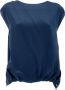 Woolrich Zijden Jersey T-shirt in Blauw Blue Dames - Thumbnail 1