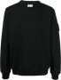 Woolrich Zwarte Ribgebreide Crewneck Sweatshirt voor Heren Black Heren - Thumbnail 1