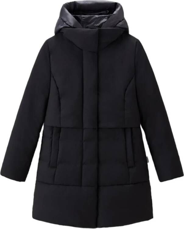 Woolrich Zwarte 2-in-1 Parka met wind- en waterbestendige stof Zwart Dames