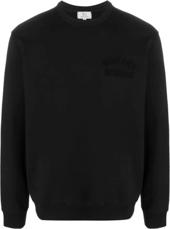 Woolrich Zwarte Aw23 Heren Sweatshirt van Katoen Zwart Heren