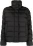 Woolrich Zwarte donsjas met verborgen drukknopen Black Dames - Thumbnail 1