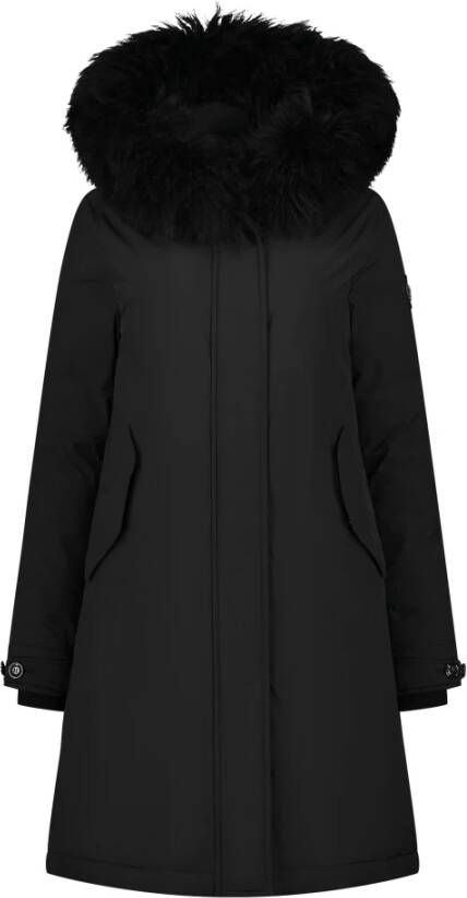 Woolrich Comfortabele en Beschermende Anorak: Essentiële Winterkleding Zwart Dames