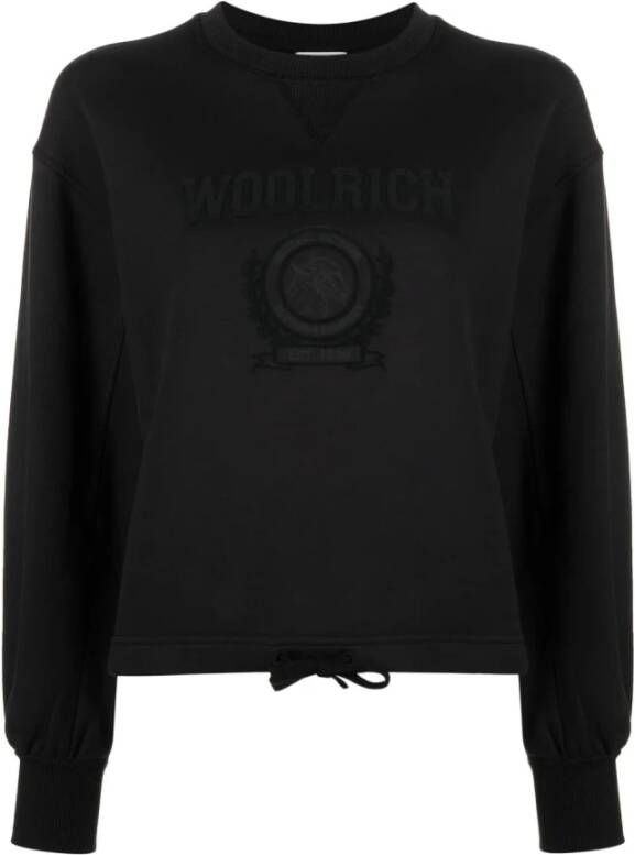 Woolrich Zwarte Sweaters met Print Zwart Dames