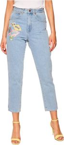 Wrangler Cropped Jeans Blauw Dames