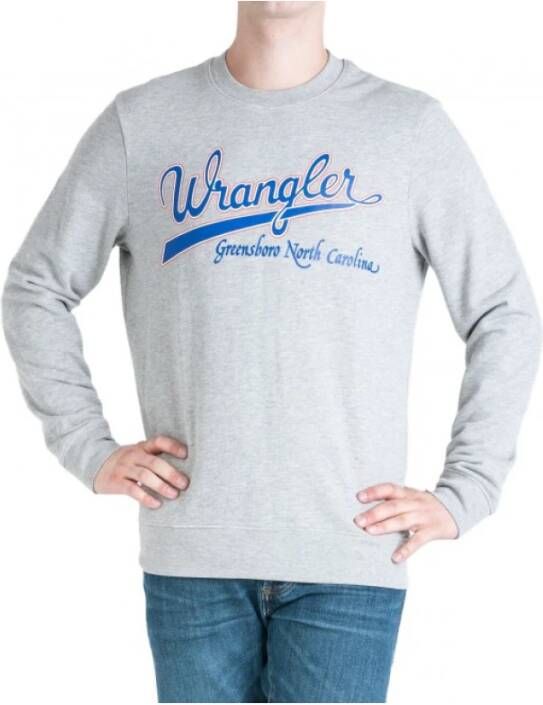 Wrangler Logo Hoodie Grijs Heren