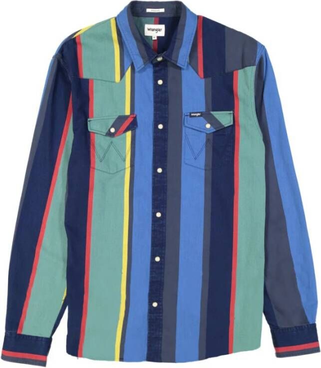 Wrangler Overhemd Western 2 Pocket Meerkleurig Heren