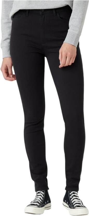 Wrangler Skinny Jeans Zwart Dames