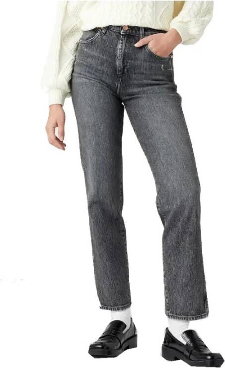 Wrangler Straight Jeans Grijs Dames