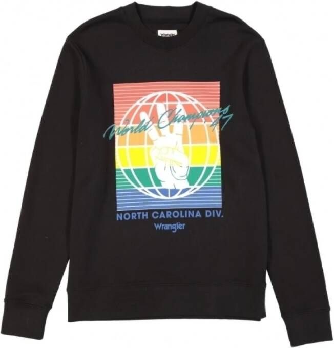 Wrangler Sweatshirt Globe Black Heren