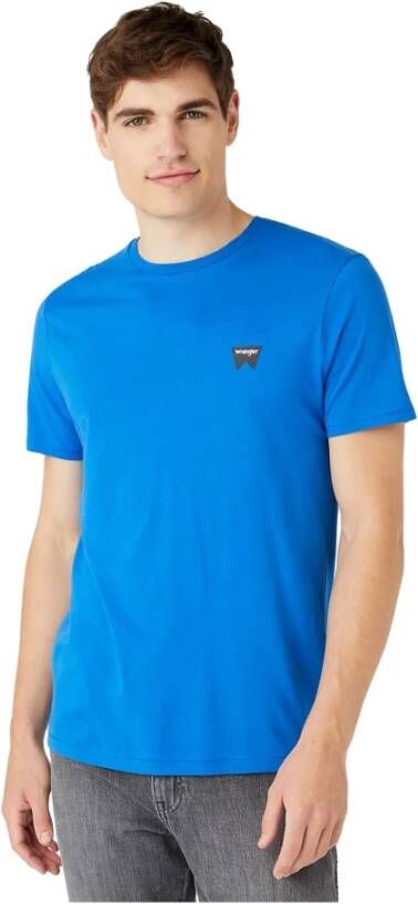 Wrangler T-shirt afmelden Blauw Heren