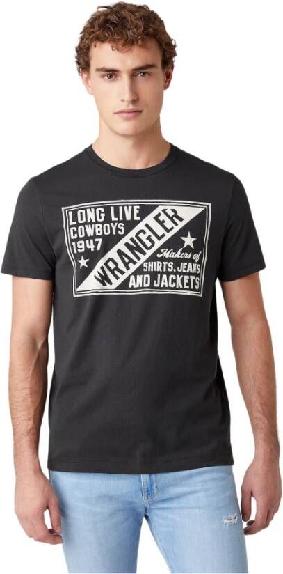 Wrangler T-shirt Americana Zwart Heren