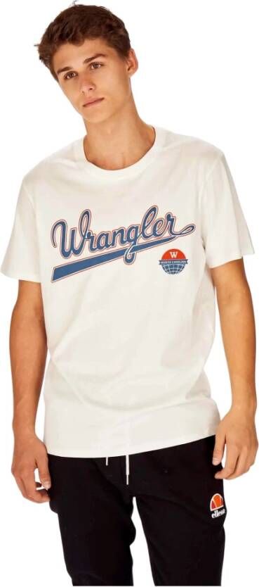 Wrangler T-shirt Logo White Heren