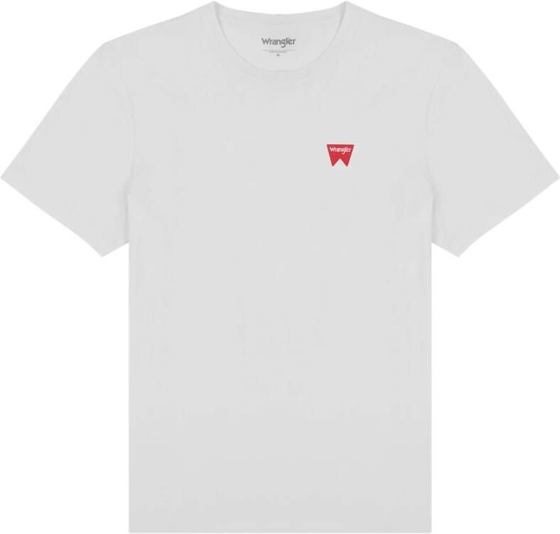 Wrangler T-shirt Sign Off White Heren