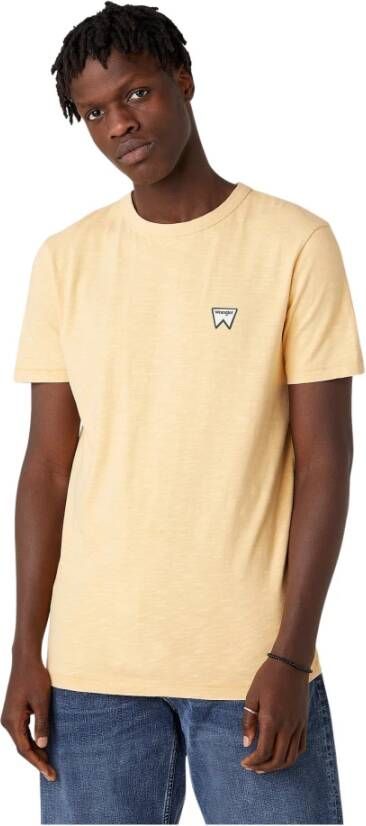 Wrangler T-shirt Veg Yellow Heren