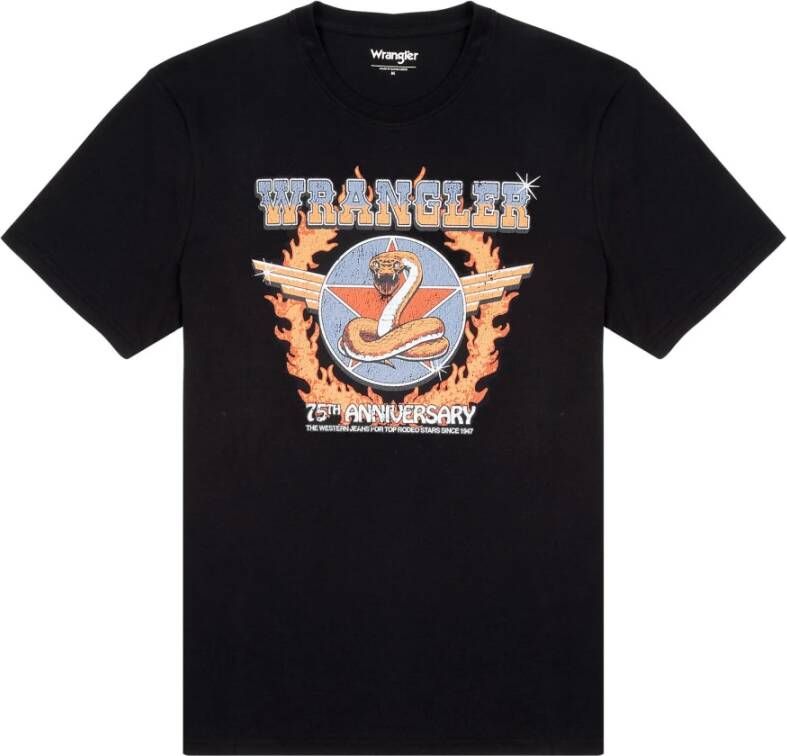 Wrangler T-shirt Zwart Heren