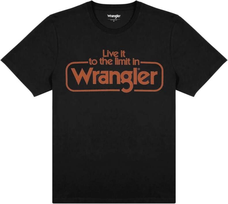 Wrangler T-shirt Zwart Heren