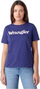 Wrangler T-Shirts Blauw Dames