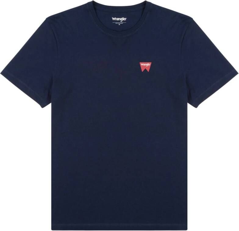 Wrangler T-Shirts Blauw Heren