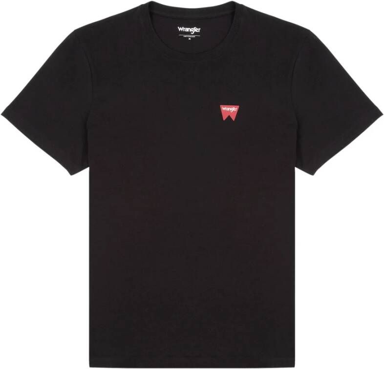 Wrangler T-Shirts Zwart Heren