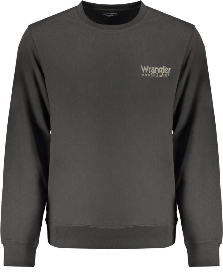 Wrangler Zwarte Crew Neck Sweatshirt Lange Mouw Black Heren