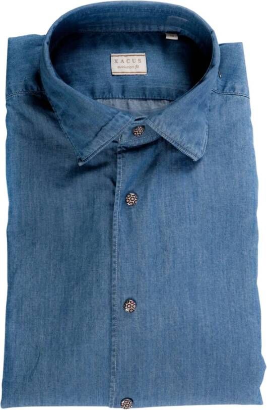 Xacus 81754.941 Bc819 shirt Blauw Heren