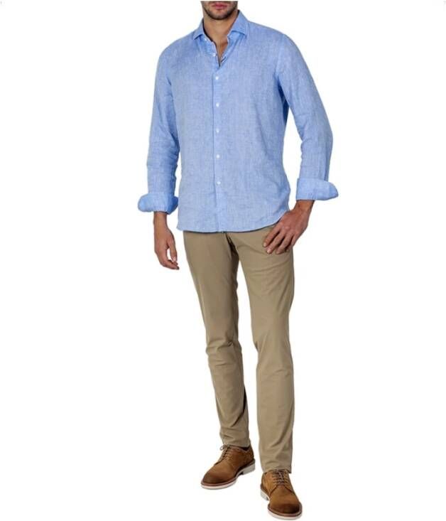 Xacus Casual Shirts Blauw Heren