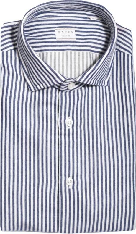 Xacus overhemd tailor fit Blauw Heren
