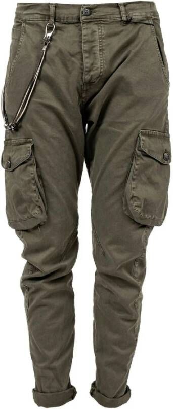 Xagon Man Slim Fit Broek met Knoopsluiting Green Heren