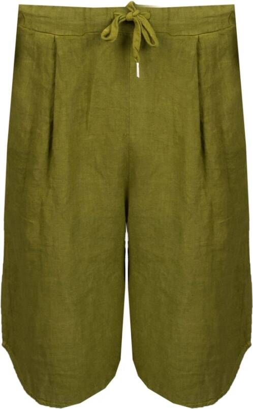 Xagon Man Linnen Shorts Eenvoudige Stijl Italië Green Heren