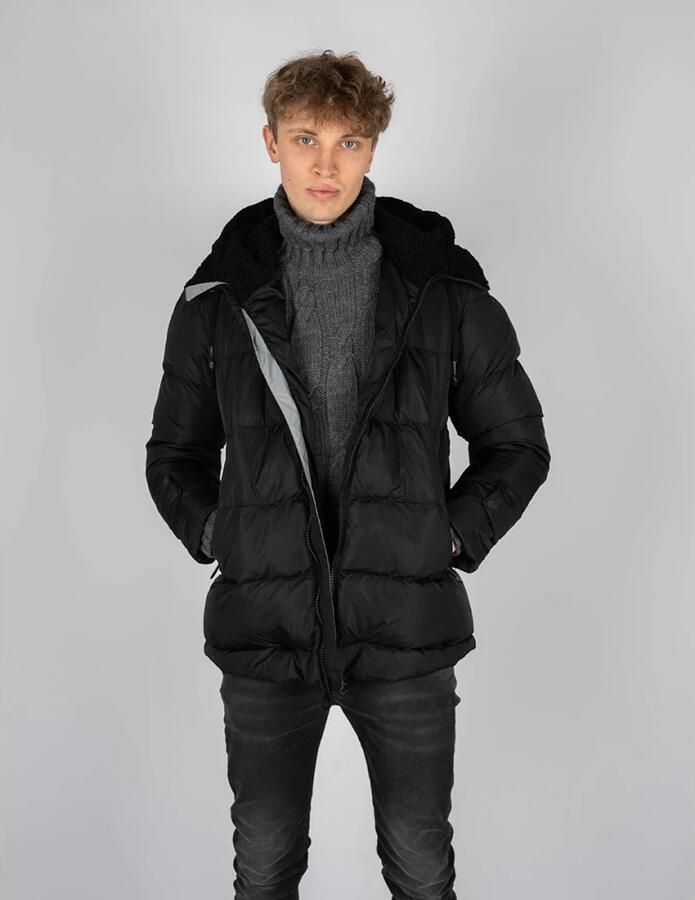 Xagon Man Capuchon Puffer Jas Black Heren - Foto 2