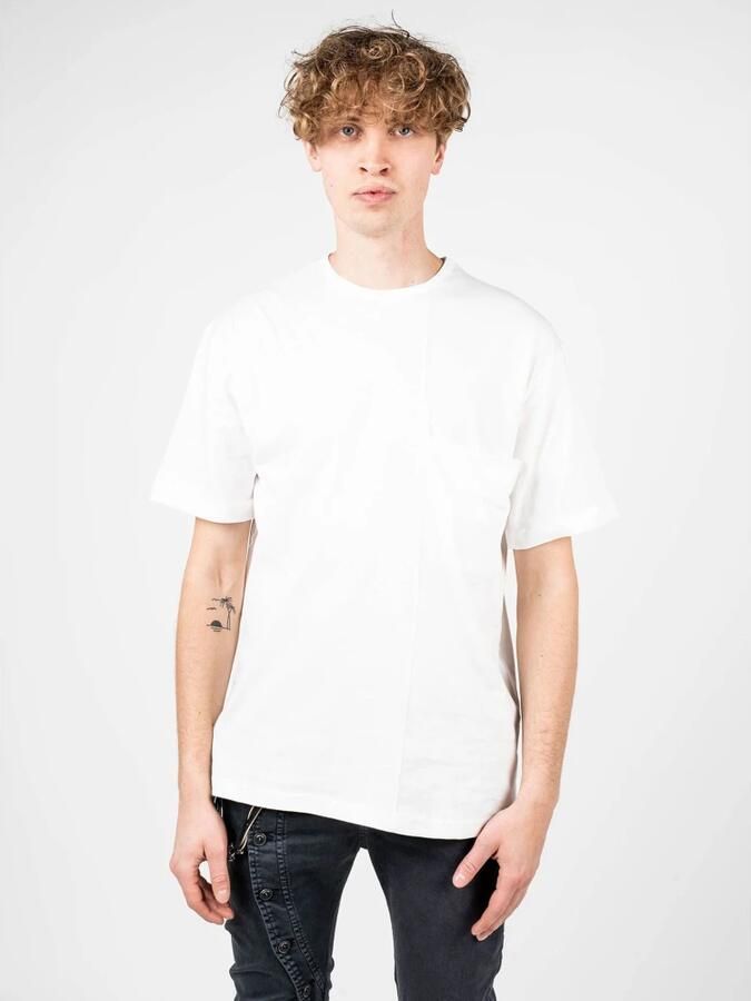 Xagon Man Oversize Ronde Hals Zak T-shirt White Heren