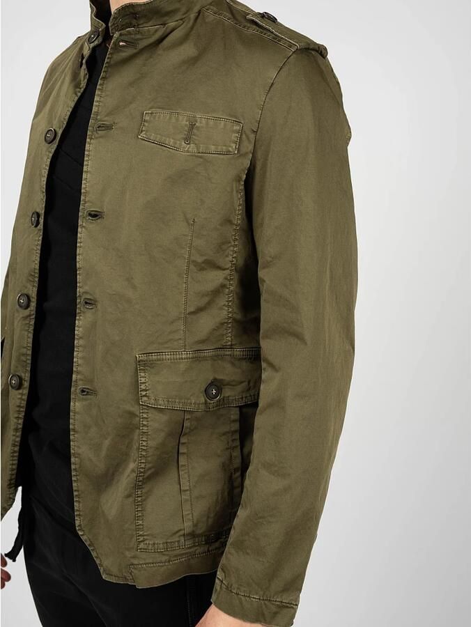 Xagon Man Stijlvolle Jas met Knoopzakken Green Heren