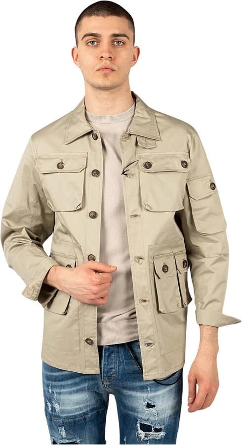 Xagon Man Stijlvolle Jas met Meerdere Zakken Beige Heren - Foto 4