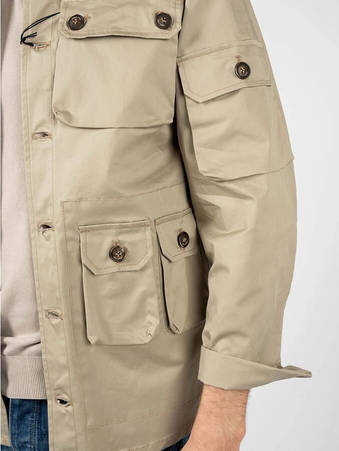 Xagon Man Stijlvolle Jas met Meerdere Zakken Beige Heren