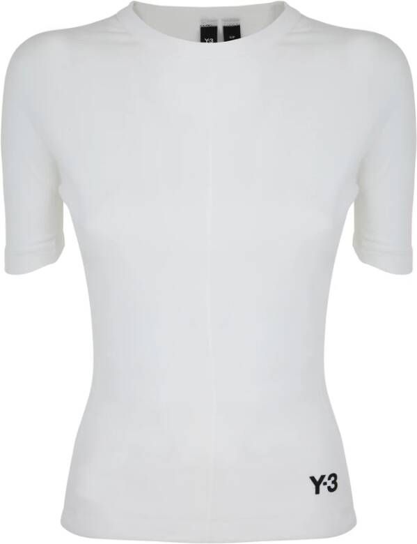 Y-3 Aansluitend T-shirt met korte mouwen White Dames