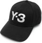 Y-3 Logo Geborduurde Baseballpet van Gerecycled Polyester Black Heren - Thumbnail 6