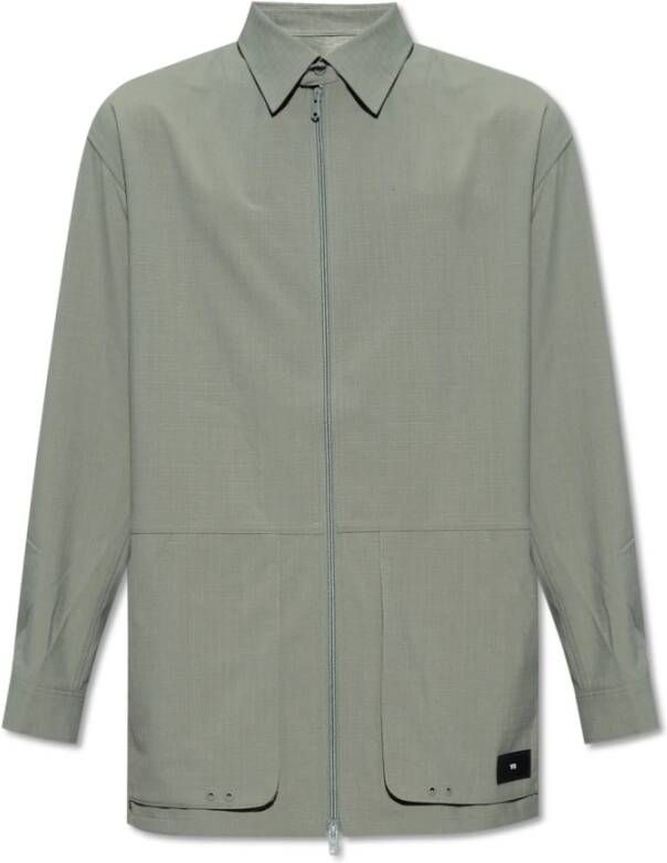 Y-3 Jas met logo Groen Heren