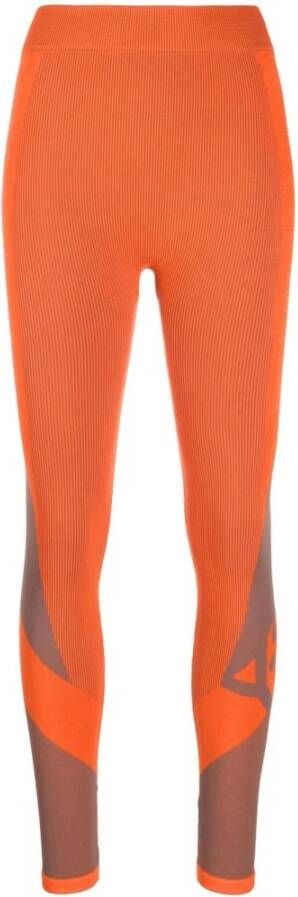 Y-3 Tweekleurige Wolmix Leggings Orange Dames