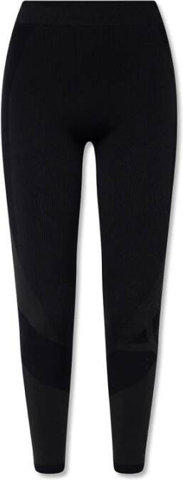 Y-3 Naadloze hoog getailleerde leggings Black Dames