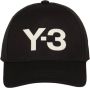 Y-3 Logo Geborduurde Baseballpet van Gerecycled Polyester Black Heren - Thumbnail 2
