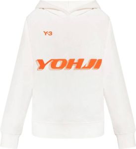 Y-3 Logo-printed sweatshirt Wit Dames