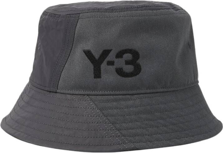 Y-3 Moderne Panel Bucket Hat Grijs Heren